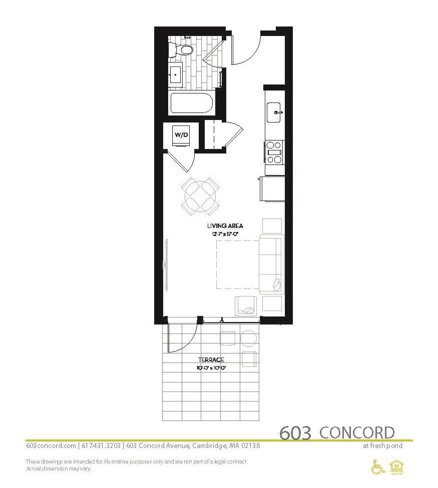 Studio bed, 1 bath apartment for rent at 603 Concord Ave, Cambridge — photo 10 of 10