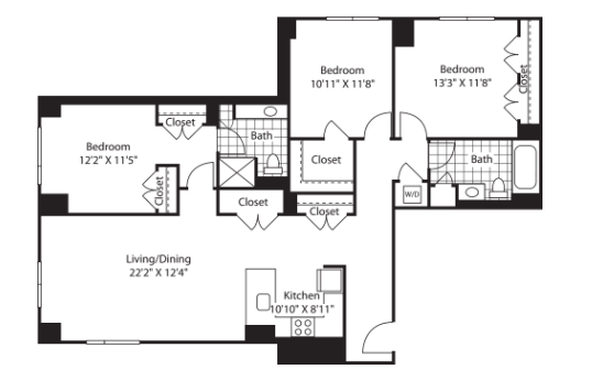 3 bed, 2 bath apartment for rent at 285 Third St, Cambridge — photo 15 of 16