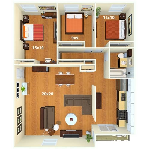 3 bed, 1 bath apartment for rent at 9 Bronsdon St, Brighton