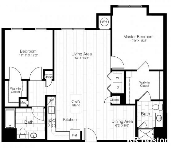2 bed, 2 bath apartment for rent at 1 Repton Pl, Watertown — photo 4 of 10