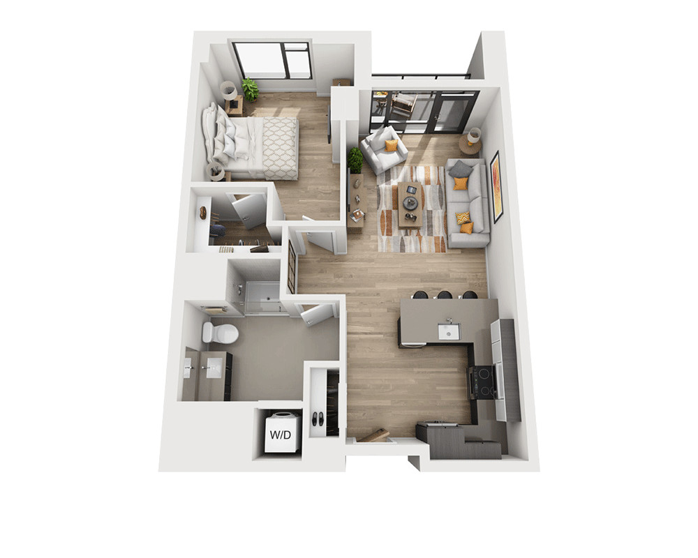 1 bed, 1 bath apartment for rent at 345 Harrison Ave Unit 877, South End