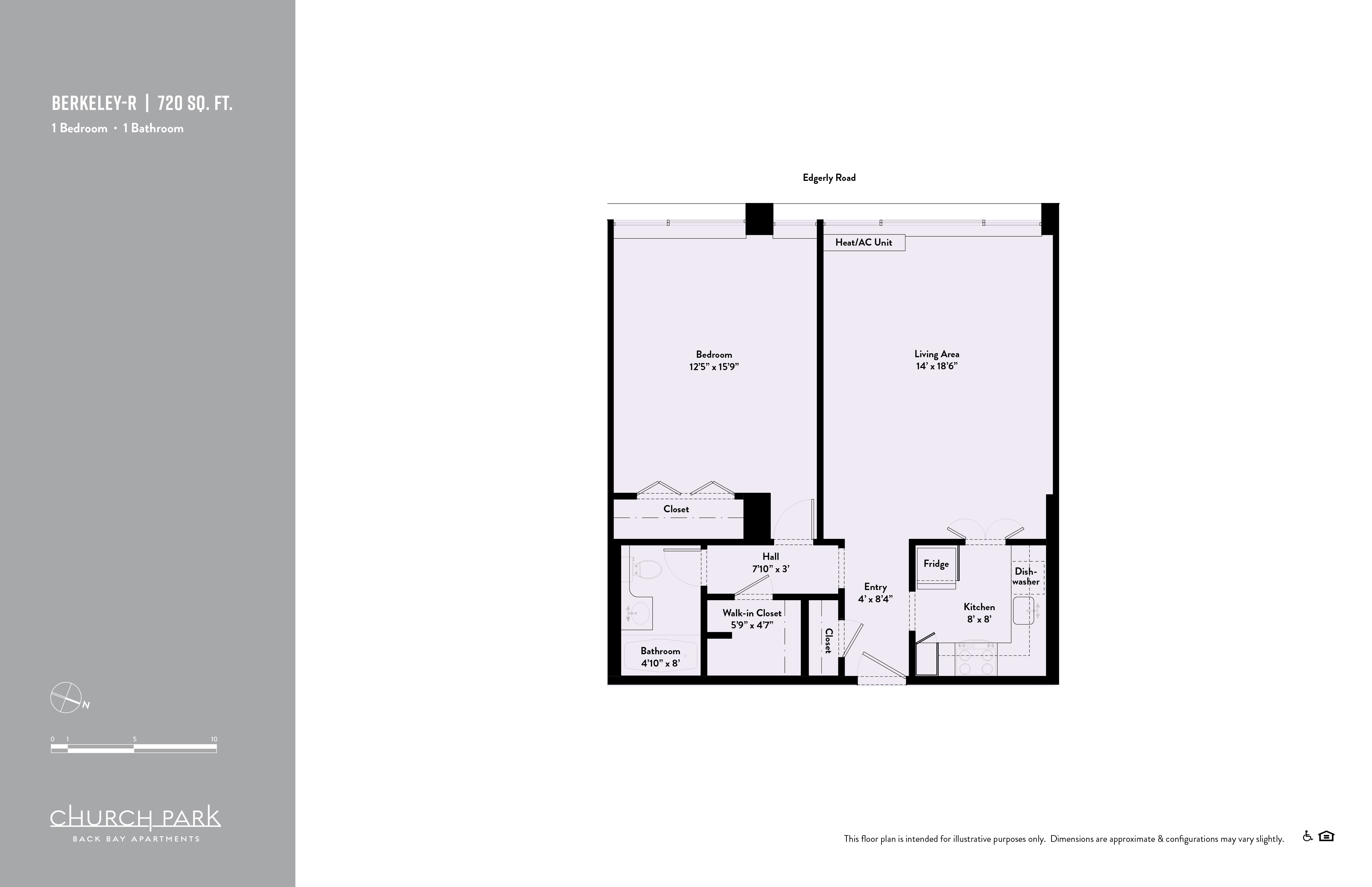1 bed, 1 bath apartment for rent at 221 Massachusetts Ave Unit 221-810, Back Bay
