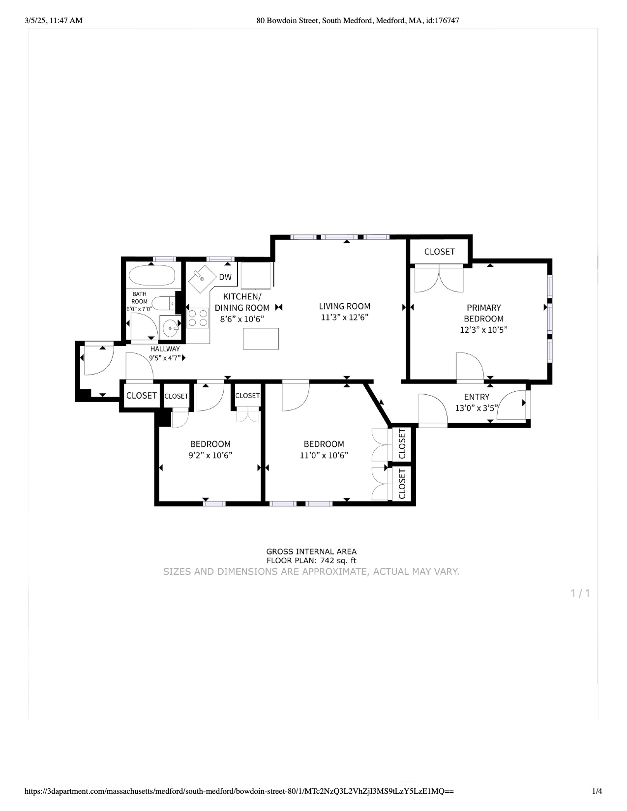 Photos of apartment on Bowdoin St.,Medford MA 02155