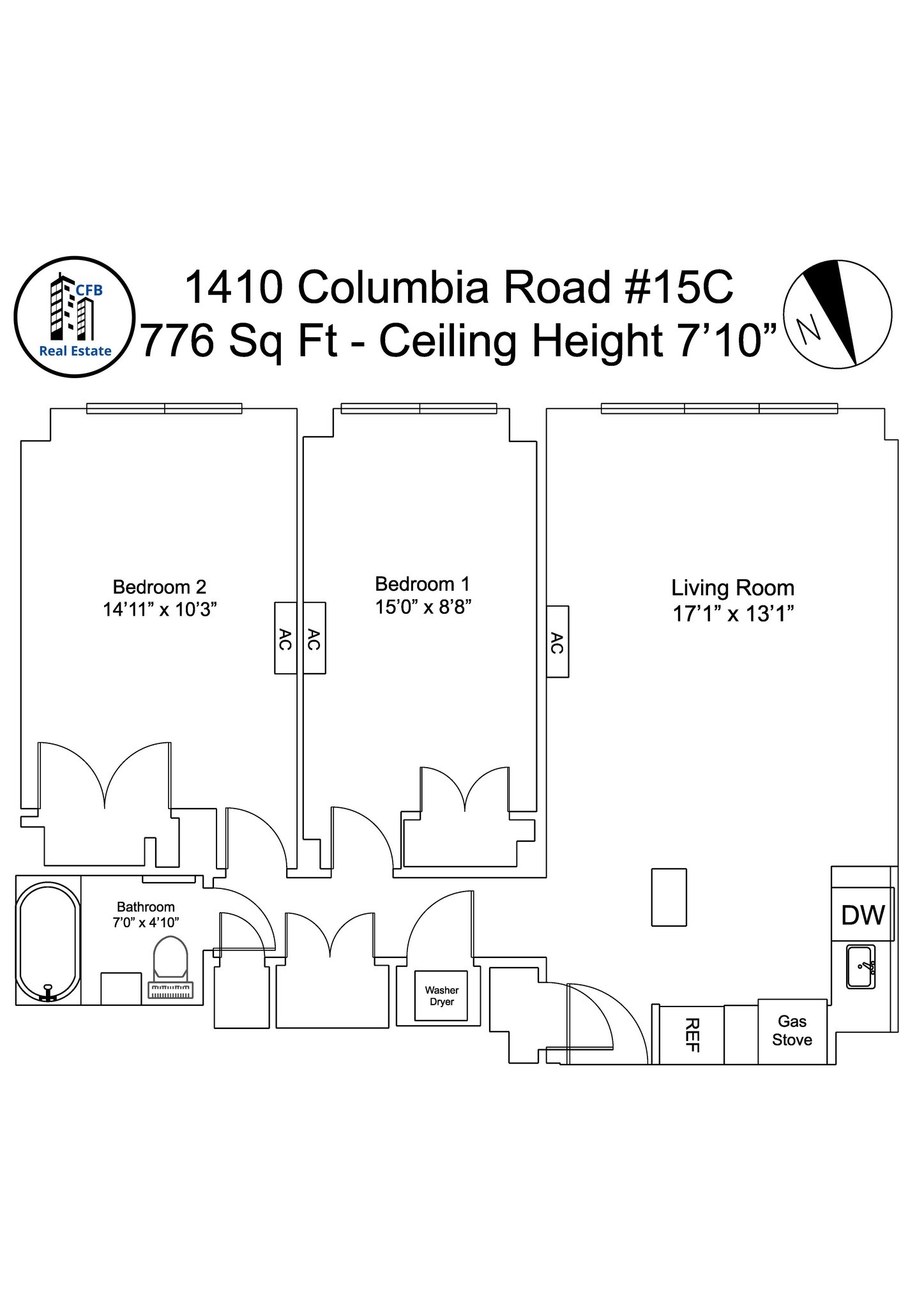 2 bedroom apartment at 1410 Columbia Rd., South Boston, Boston