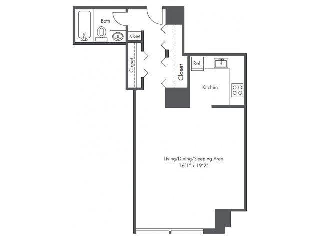 555 West Madison St. - 1,885USD / month