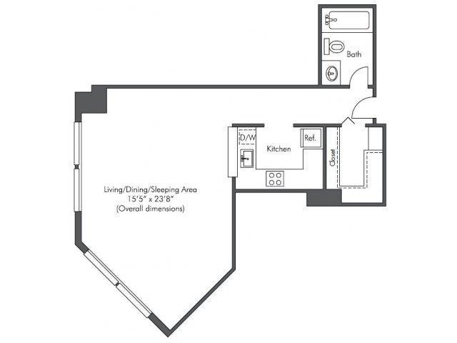 555 West Madison St. - 1,850USD / month