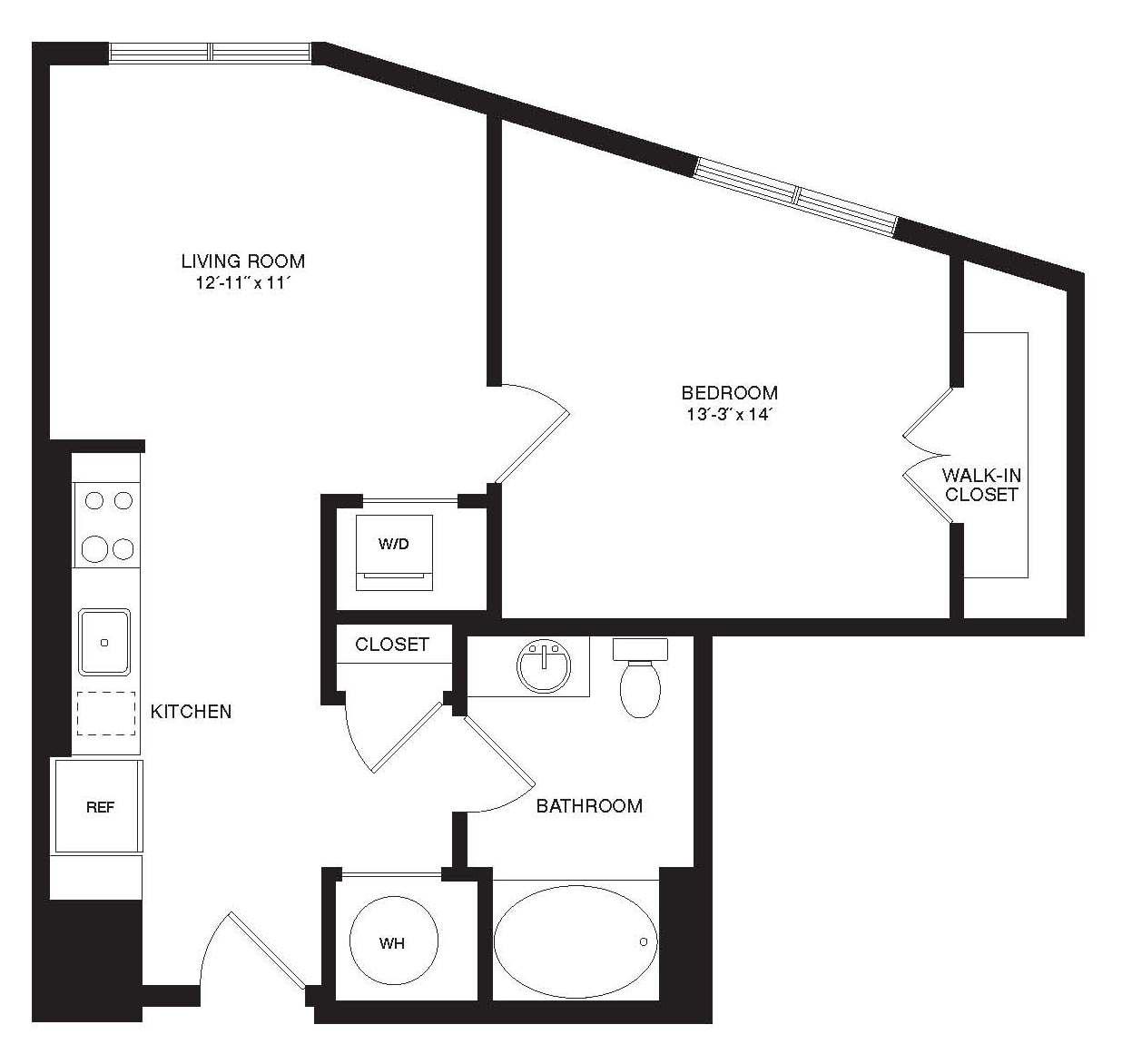 1 bed, 1 bath apartment for rent at 80 Fawcett St Unit 2-430, Cambridge Highlands