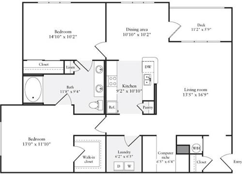 2 Beds, 1 Bath apartment in Quincy for $3,161