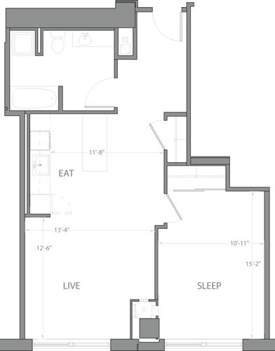 1 bed, 1 bath apartment for rent at 315 A St Unit 1105, Seaport District
