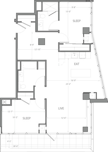 2 bed, 2 bath apartment for rent at 315 A St Unit 2002, Seaport District