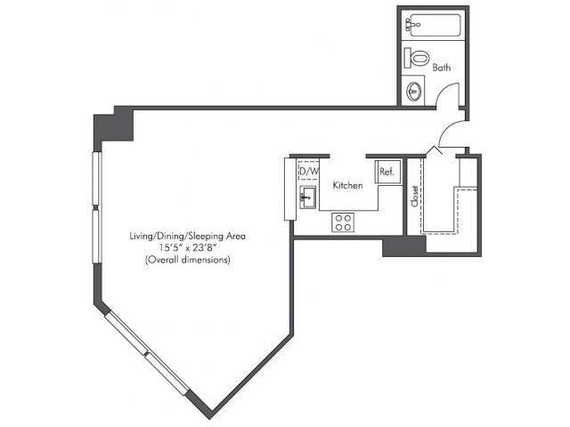 555 West Madison St. - 1,825USD / month