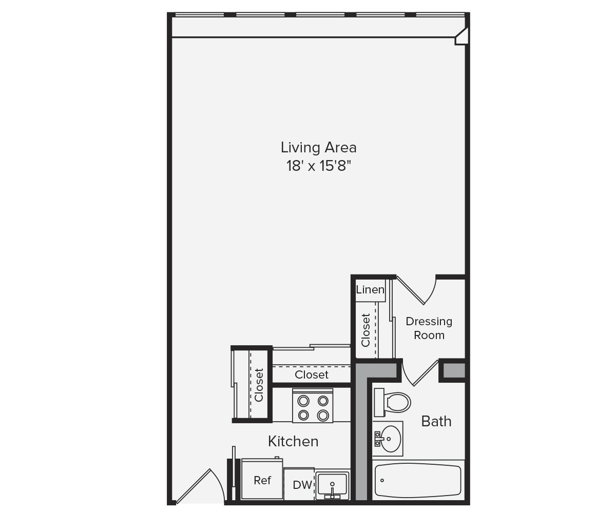 Studio bed, 1 bath apartment for rent at 790 Boylston St Unit 19D, Back Bay
