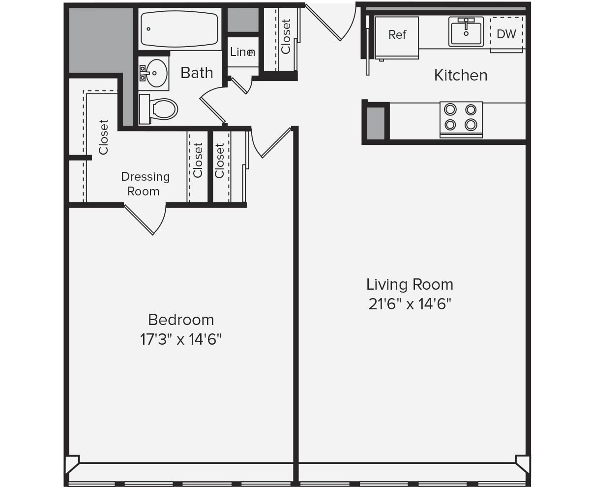 1 bed, 1 bath apartment for rent at 790 Boylston St Unit 5J, Back Bay