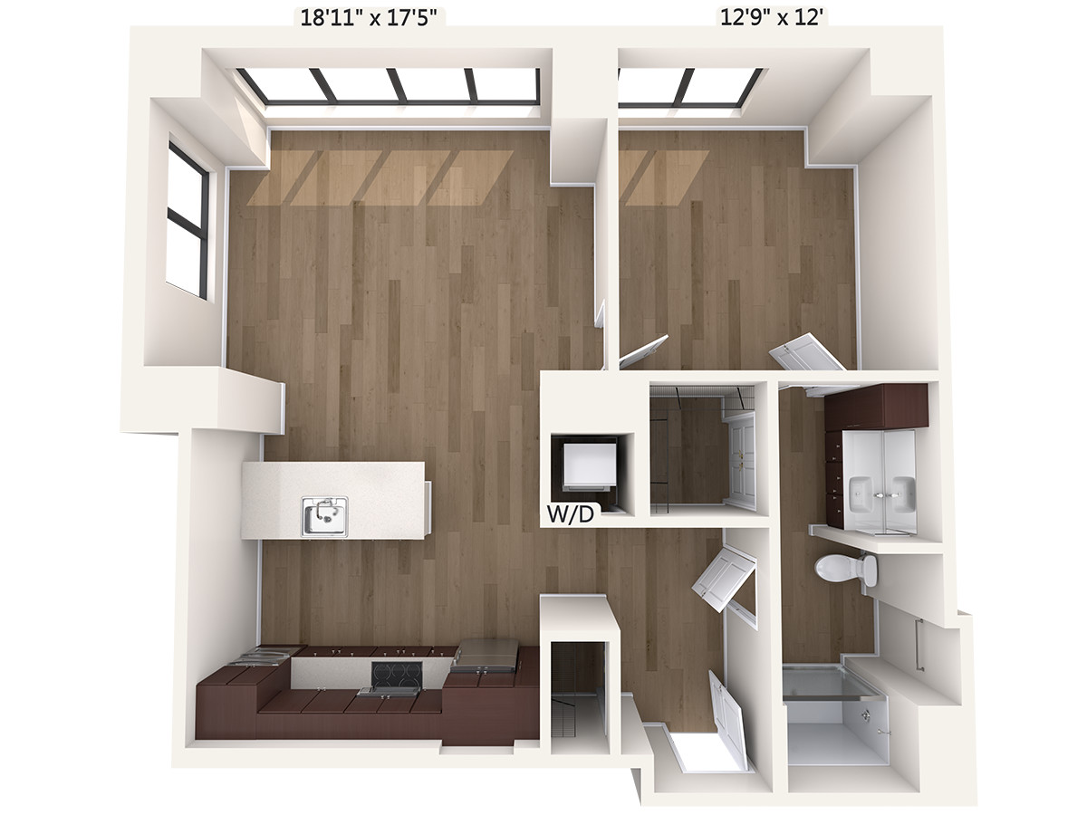 1 bed, 1 bath apartment for rent at 45 Stuart St Unit 2009, Midtown