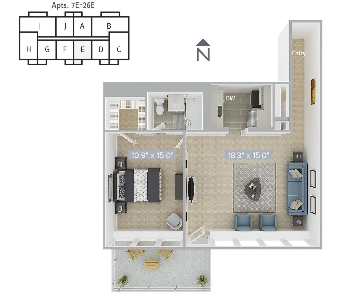 1 bed, 1 bath apartment for rent at 770 Boylston St Unit 770-17E, Back Bay