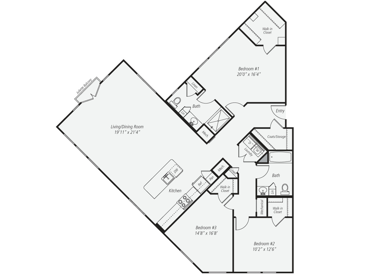 3 bed, 2 bath apartment for rent at 333 Great River Rd Unit 561, Somerville