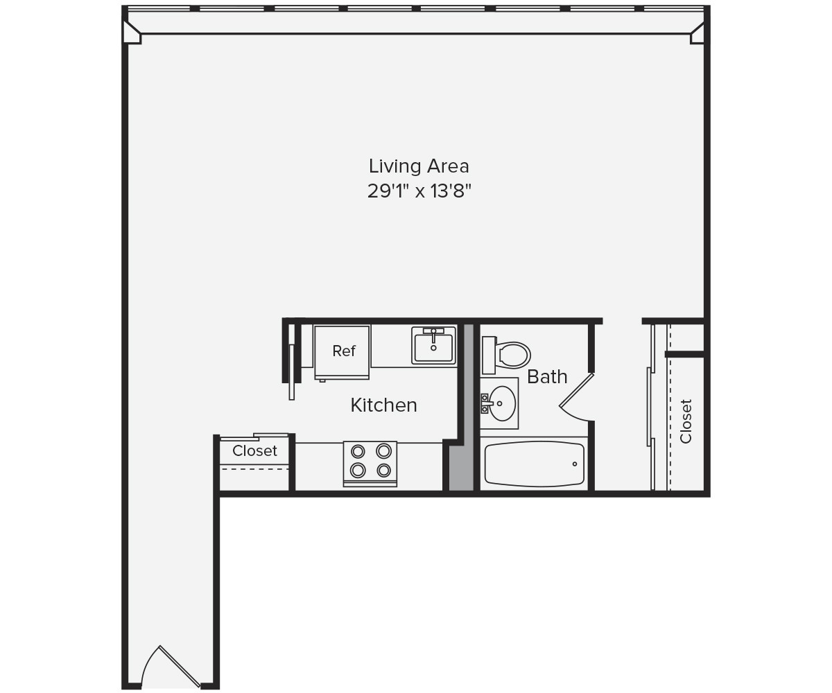 Studio bed, 1 bath apartment for rent at 790 Boylston St Unit 16E, Back Bay