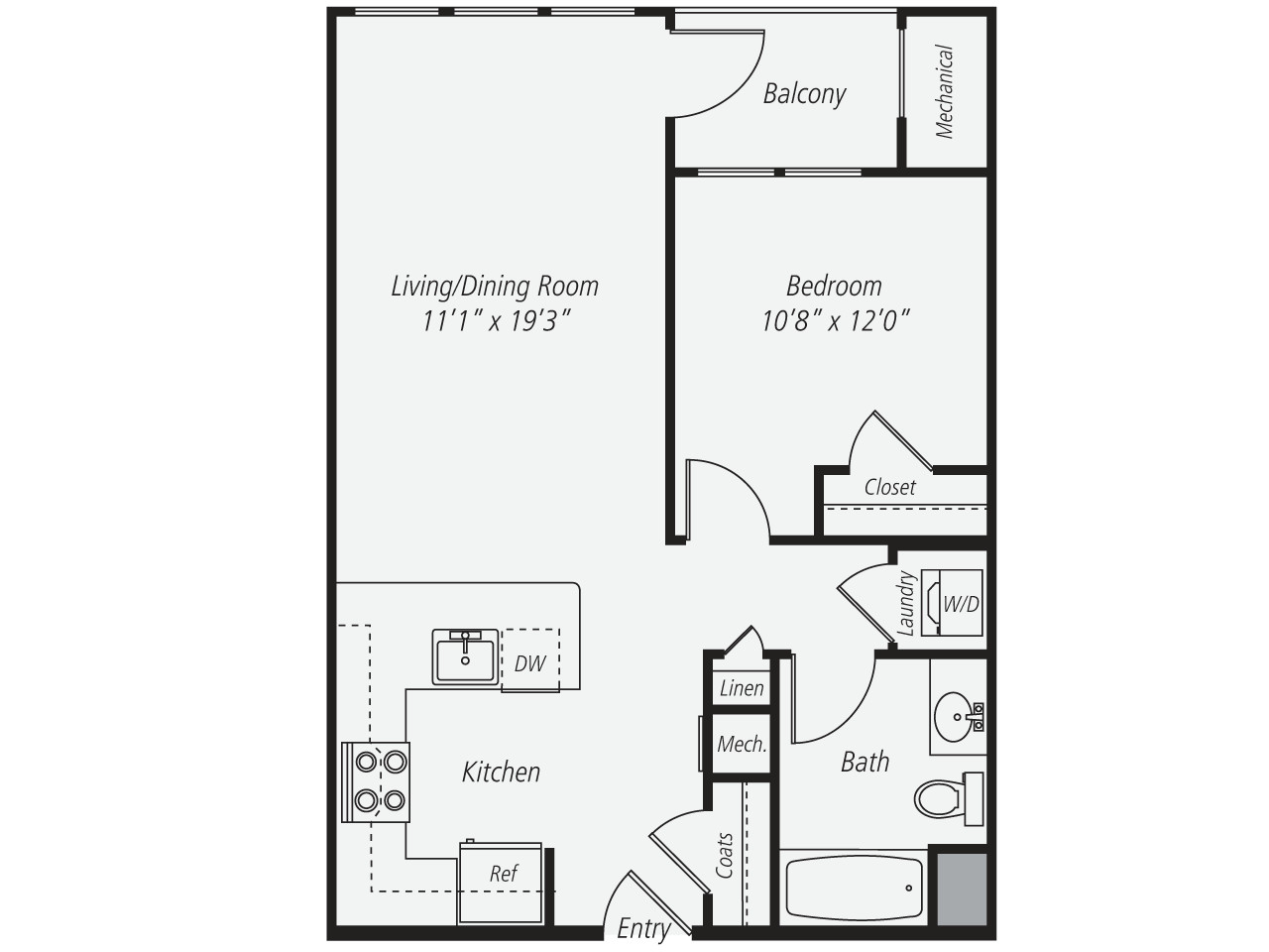 1 bed, 1 bath apartment for rent at 333 Great River Rd Unit 325, Somerville