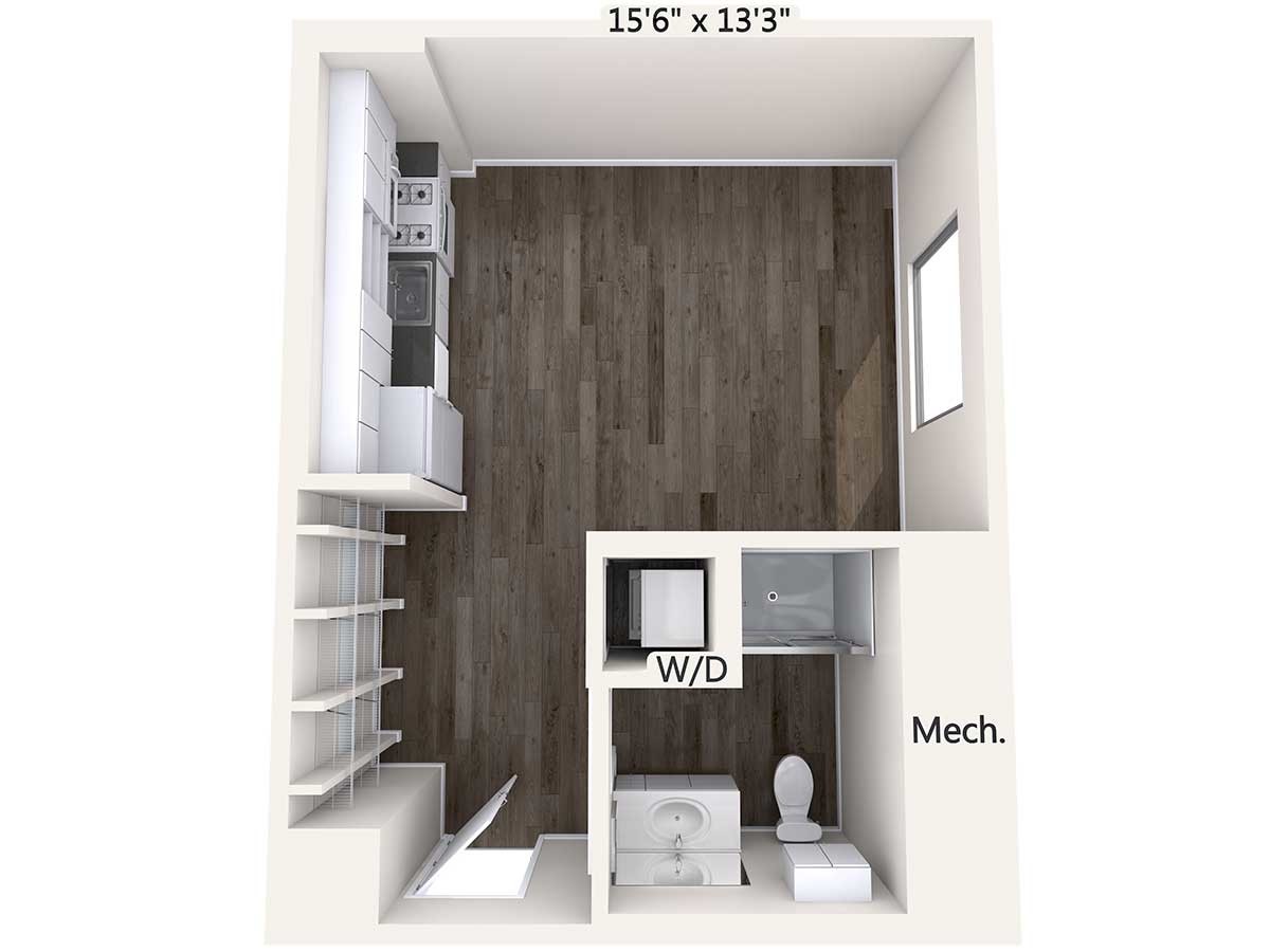 Studio bed, 1 bath apartment for rent at 445 Artisan Way Unit 560, Somerville