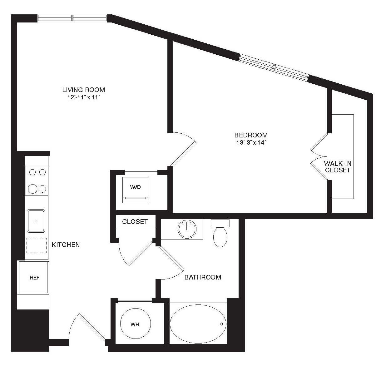 1 bed, 1 bath apartment for rent at 80 Fawcett St Unit 2-230, Cambridge Highlands