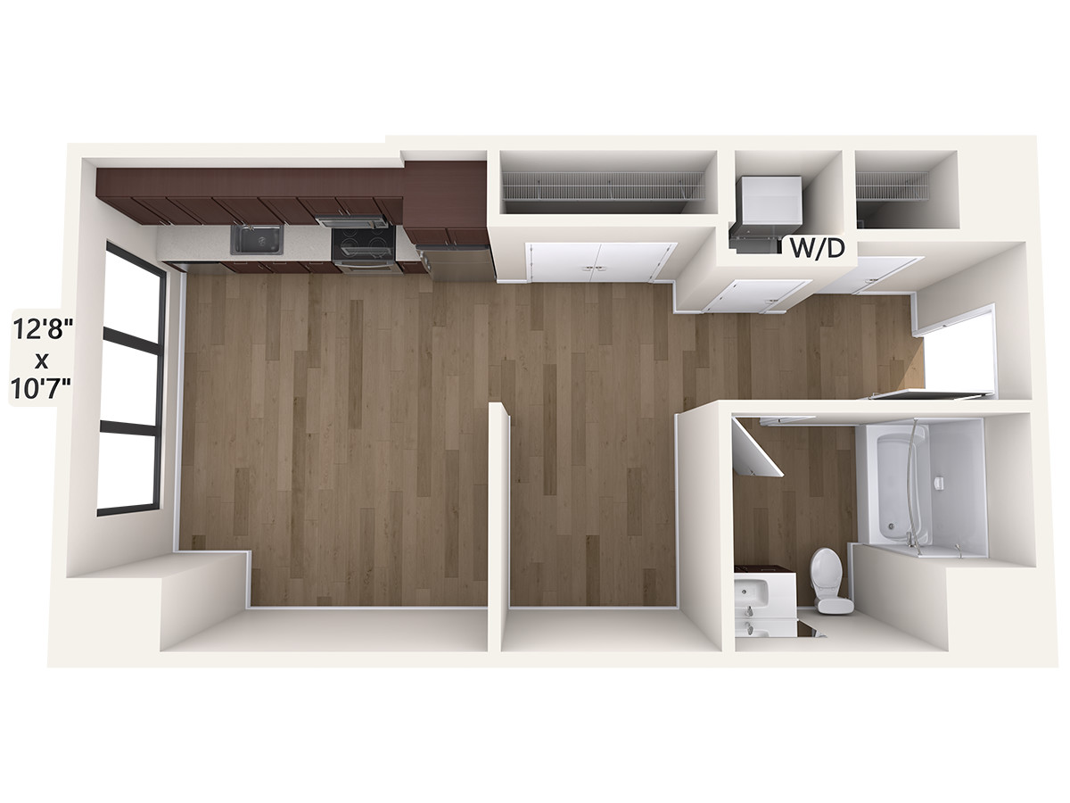 Studio bed, 1 bath apartment for rent at 45 Stuart St Unit 912, Midtown