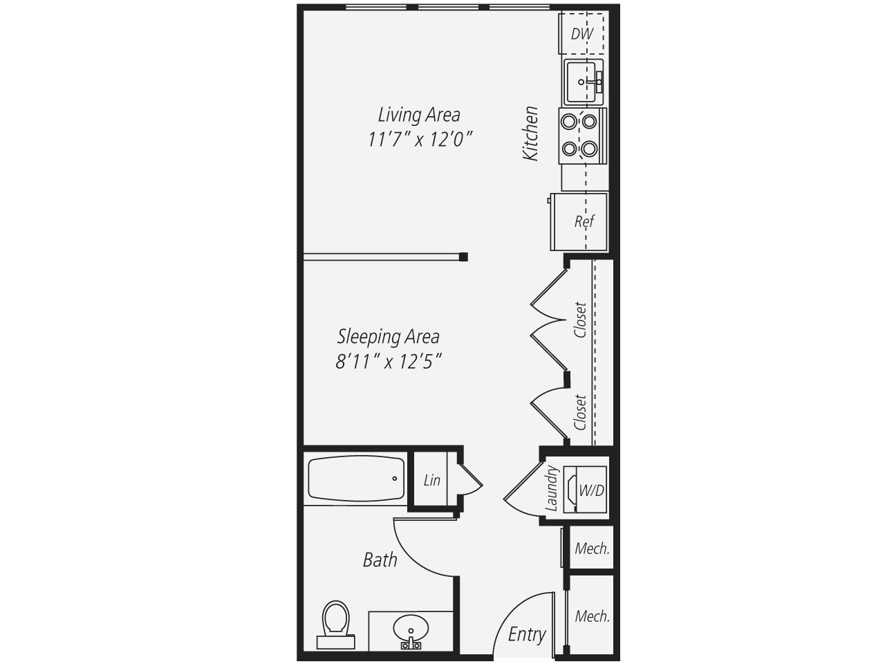 Studio bed, 1 bath apartment for rent at 333 Great River Rd Unit 337, Somerville
