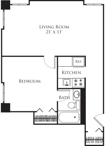 1 bed, 1 bath apartment for rent at 929 Massachusetts Ave Unit 2E, Mid Cambridge