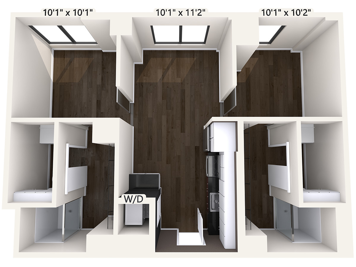 2 bed, 2 bath apartment for rent at 45 Stuart St Unit 1506, Midtown