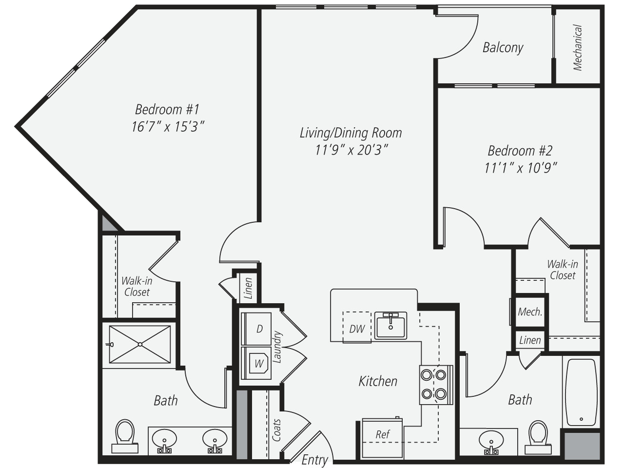 2 bed, 2 bath apartment for rent at 333 Great River Rd Unit 260, Somerville