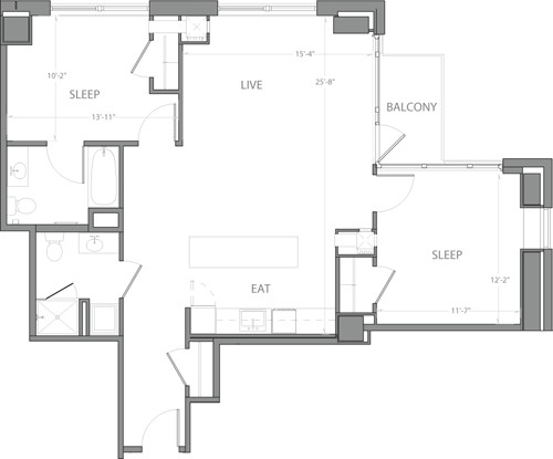 2 bed, 2 bath apartment for rent at 315 A St Unit 1901, Seaport District