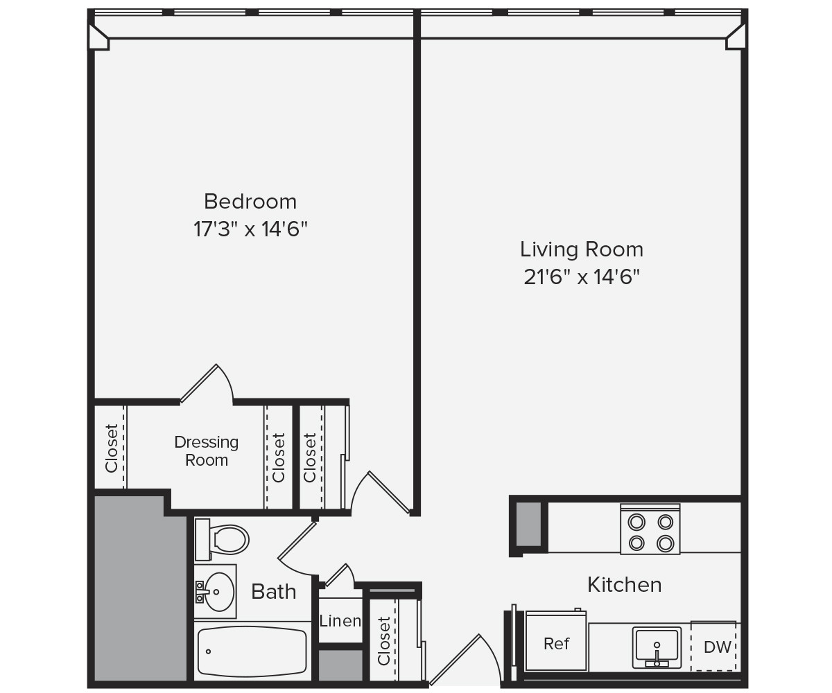 1 bed, 1 bath apartment for rent at 790 Boylston St Unit 8F, Back Bay