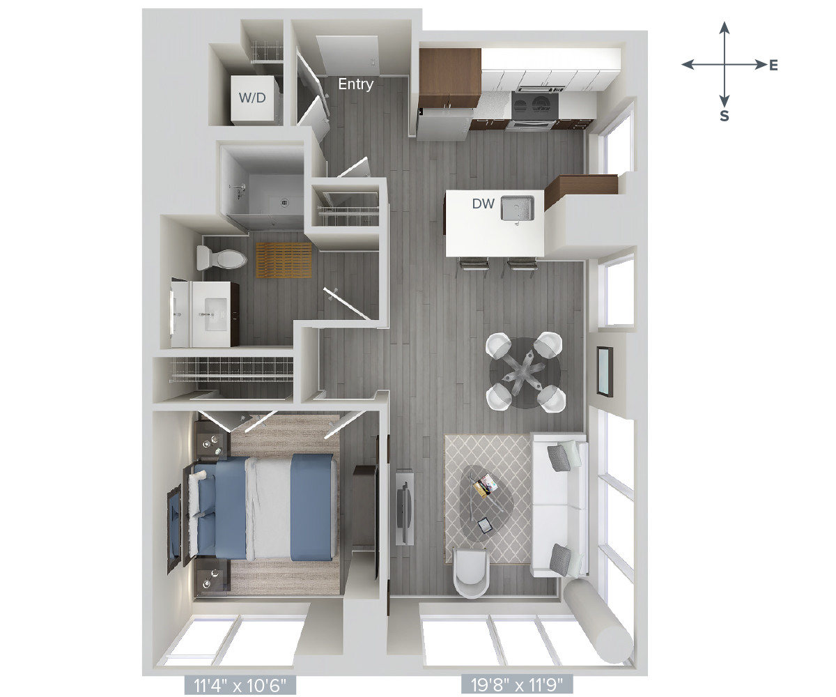 1 bed, 1 bath apartment for rent at 1 Nashua St Unit 1918, West End
