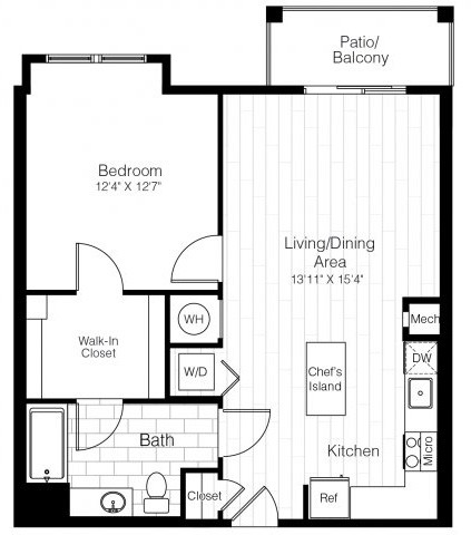 1 Bed, 1 Bath apartment in Watertown for $2,427