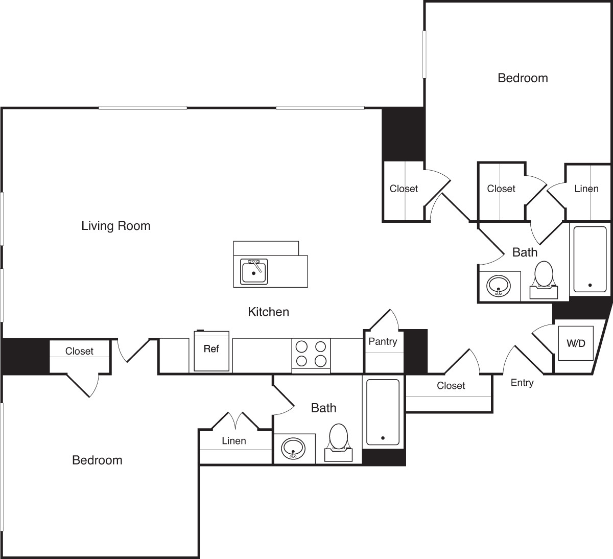 2 bed, 2 bath apartment for rent at 1 India St Unit 06J, Boston Downtown