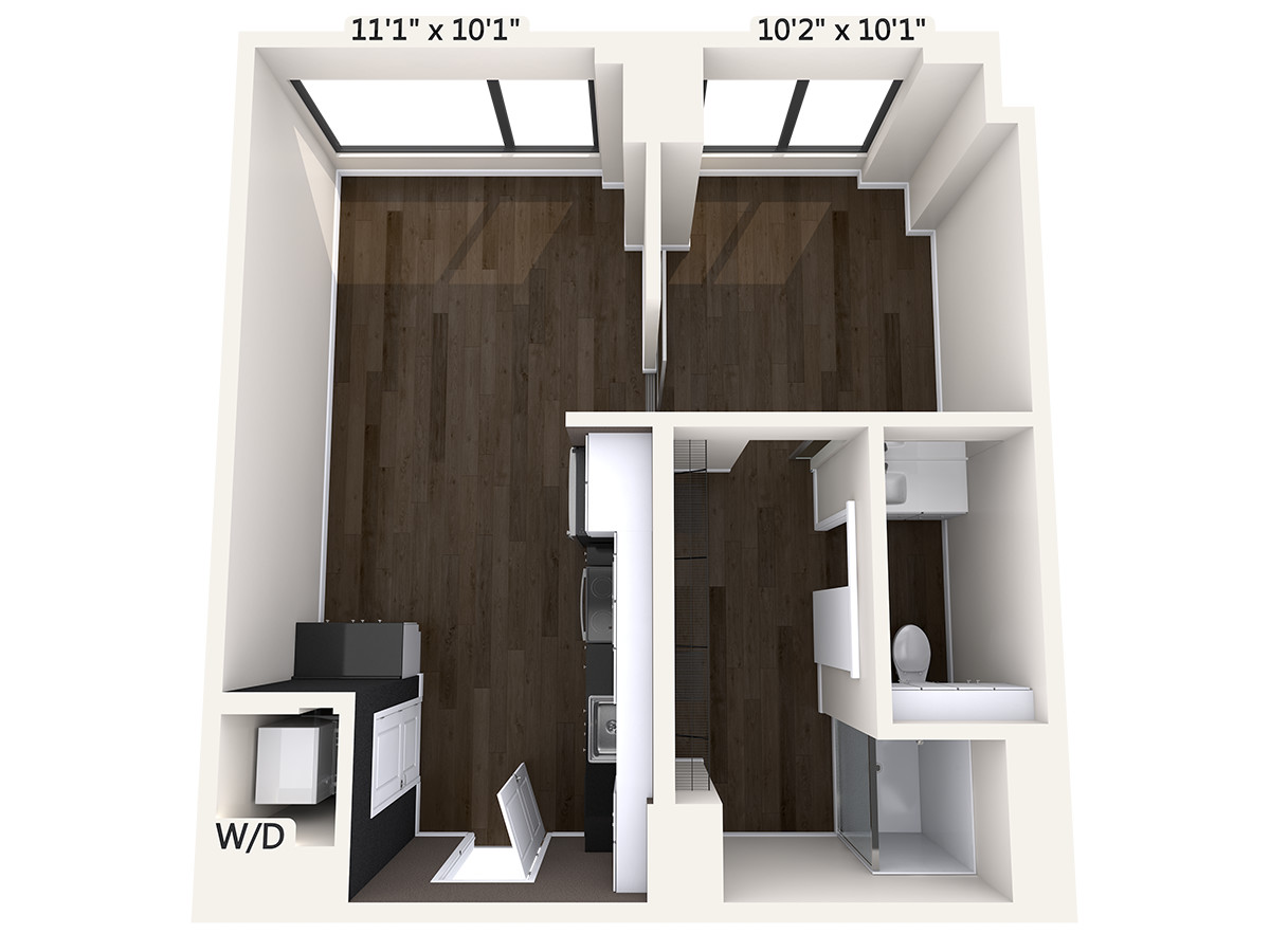 1 bed, 1 bath apartment for rent at 45 Stuart St Unit 1915, Midtown