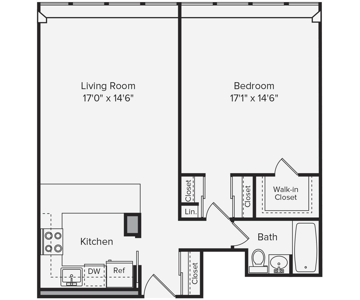 1 bed, 1 bath apartment for rent at 790 Boylston St Unit 24G, Back Bay