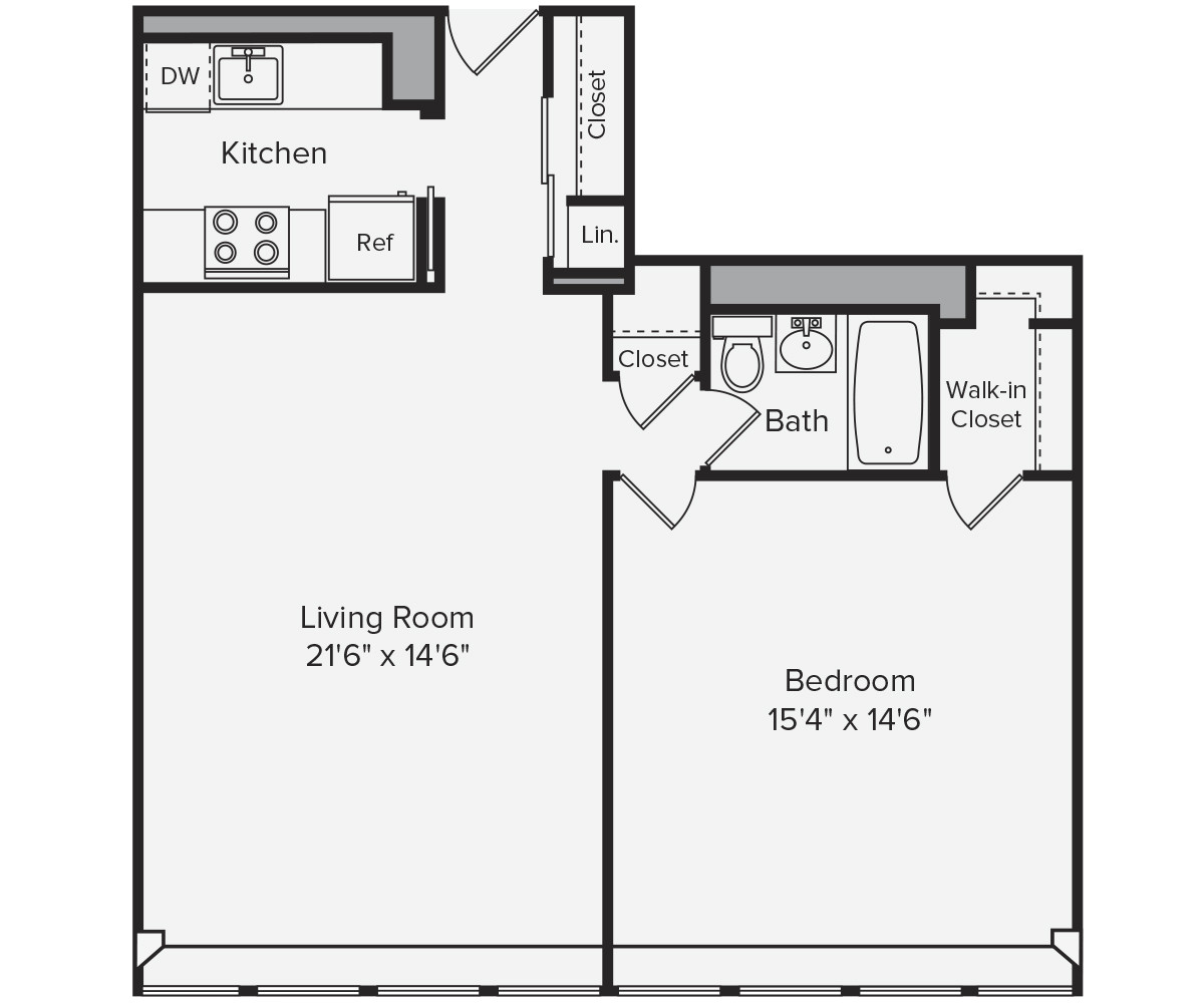 1 bed, 1 bath apartment for rent at 790 Boylston St Unit 16I, Back Bay