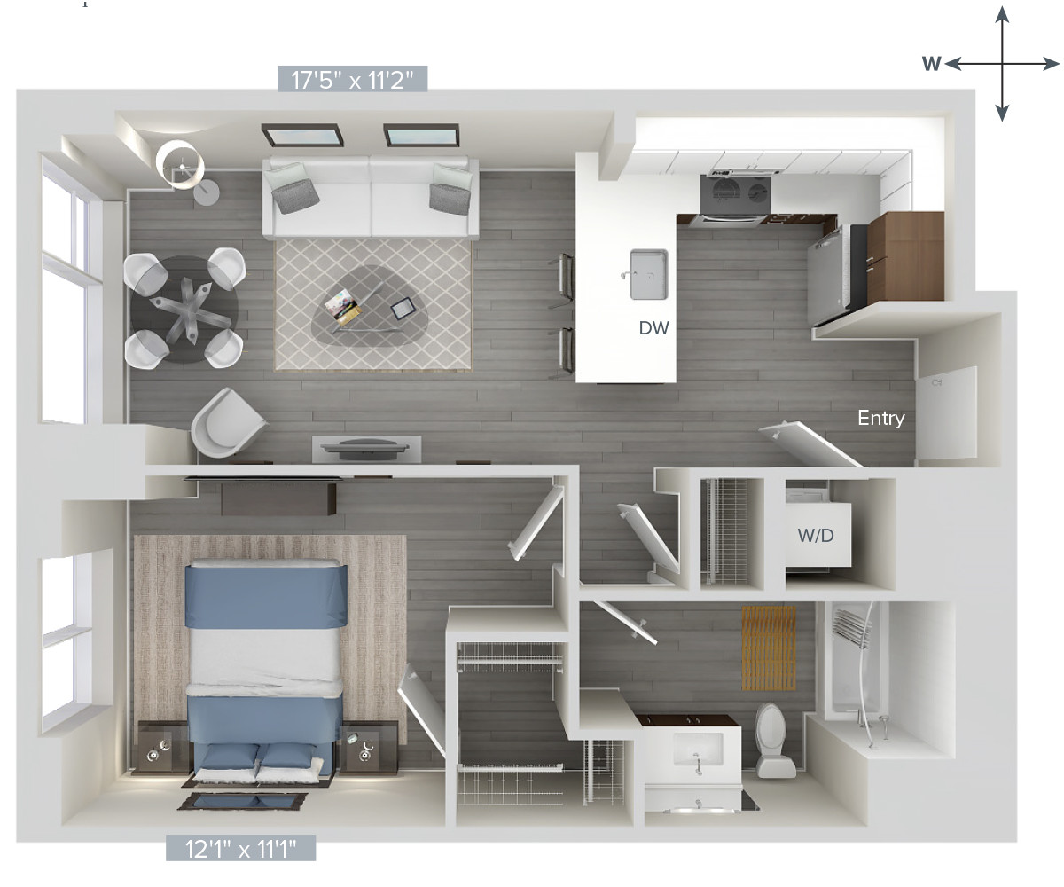 1 bed, 1 bath apartment for rent at 1 Nashua St Unit 2905, West End