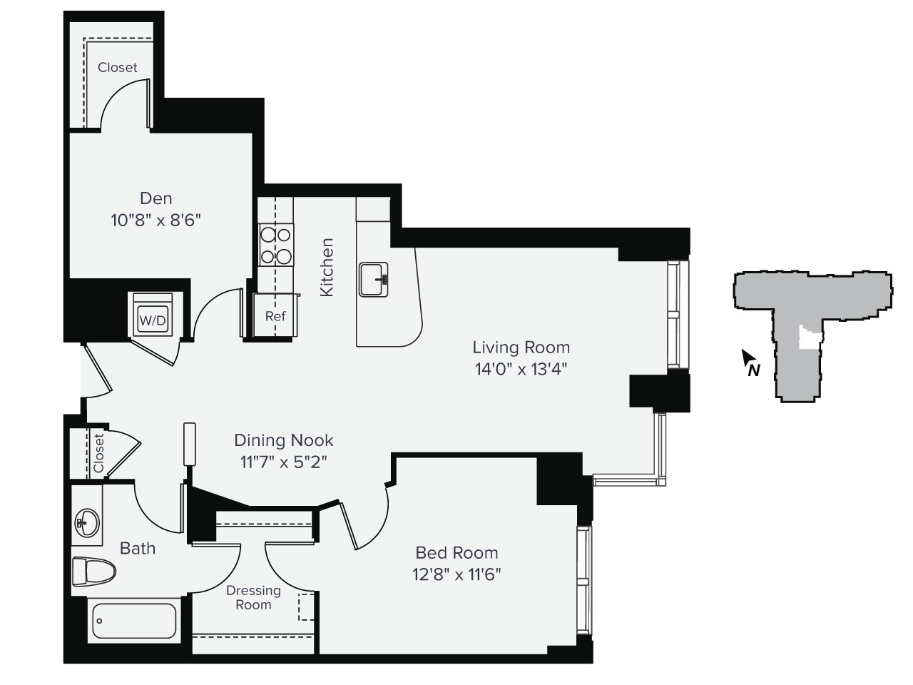 1 bed, 1 bath apartment for rent at 1 Leighton St Unit 702, East Cambridge