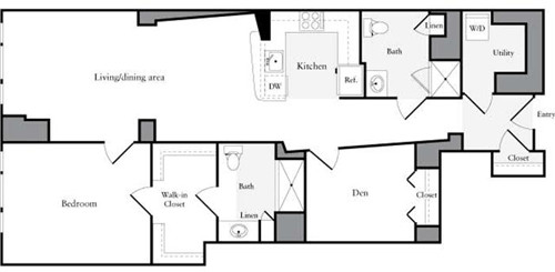 1 bed, 1 bath apartment for rent at 660 Washington St Unit 03E, Chinatown