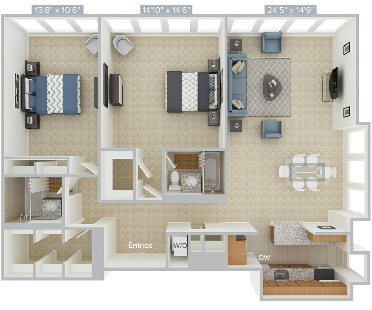 2 bed, 2 bath apartment for rent at 770 Boylston St Unit 780-26B, Back Bay