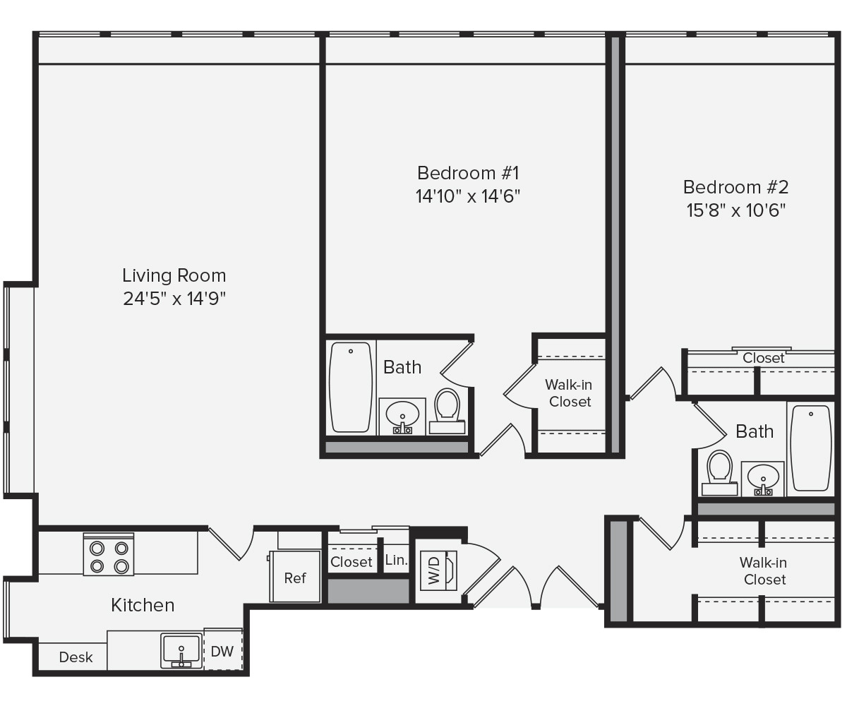 2 bed, 2 bath apartment for rent at 790 Boylston St Unit 14C, Back Bay