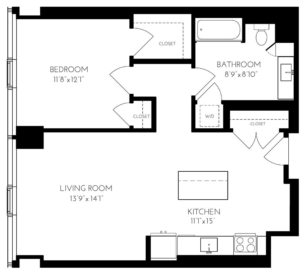 2 bed, 2 bath apartment for rent at 25 Northern Ave Unit 1501, Seaport District