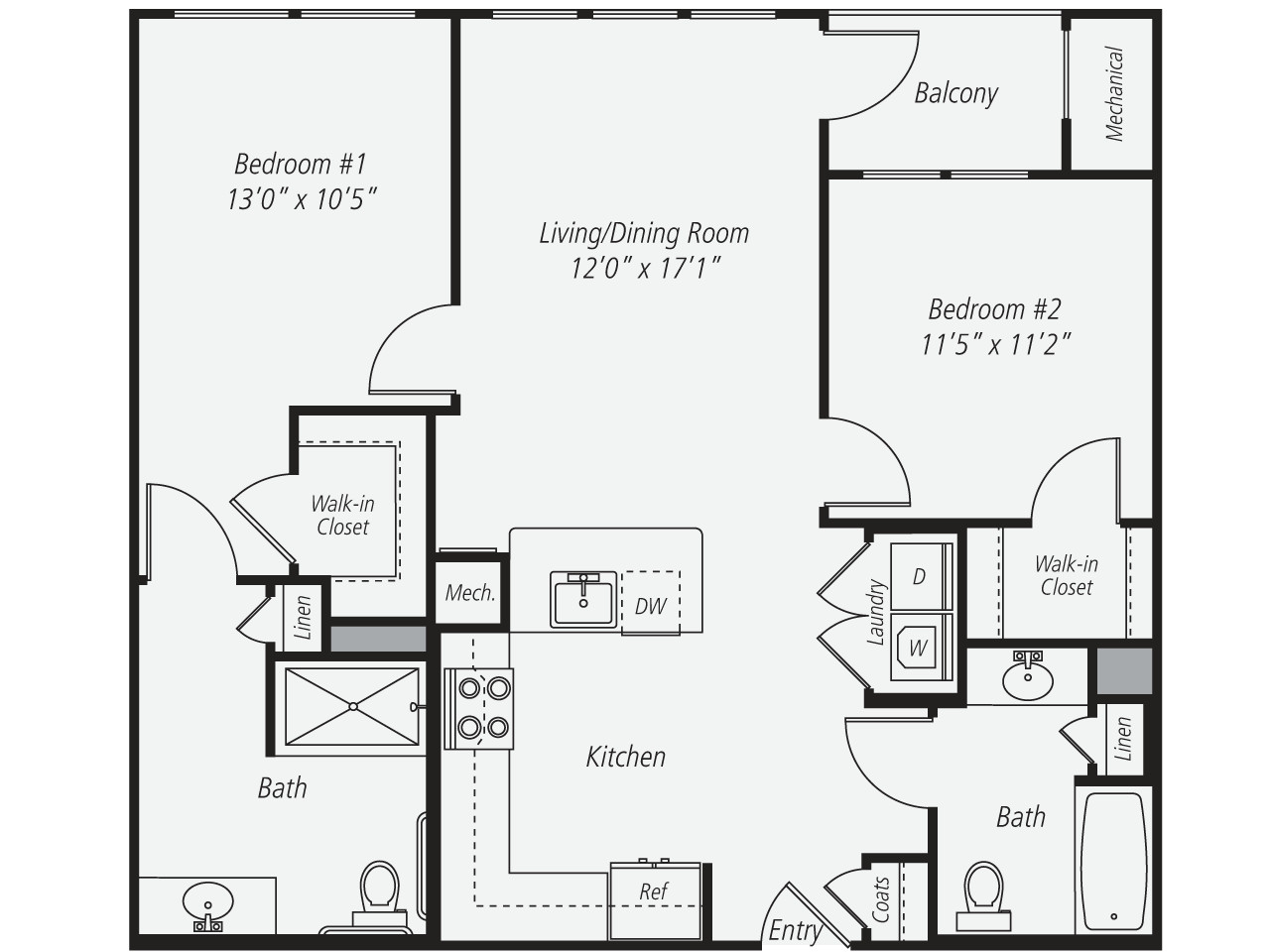 2 bed, 2 bath apartment for rent at 333 Great River Rd Unit 355, Somerville