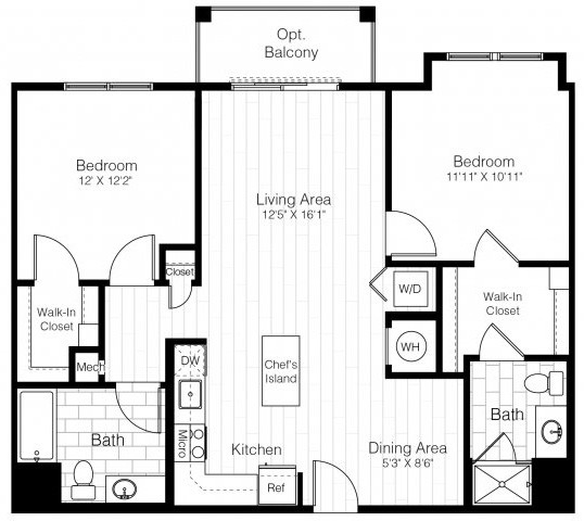 2 bed, 2 bath apartment for rent at 1 Repton Pl Unit 1216, Watertown