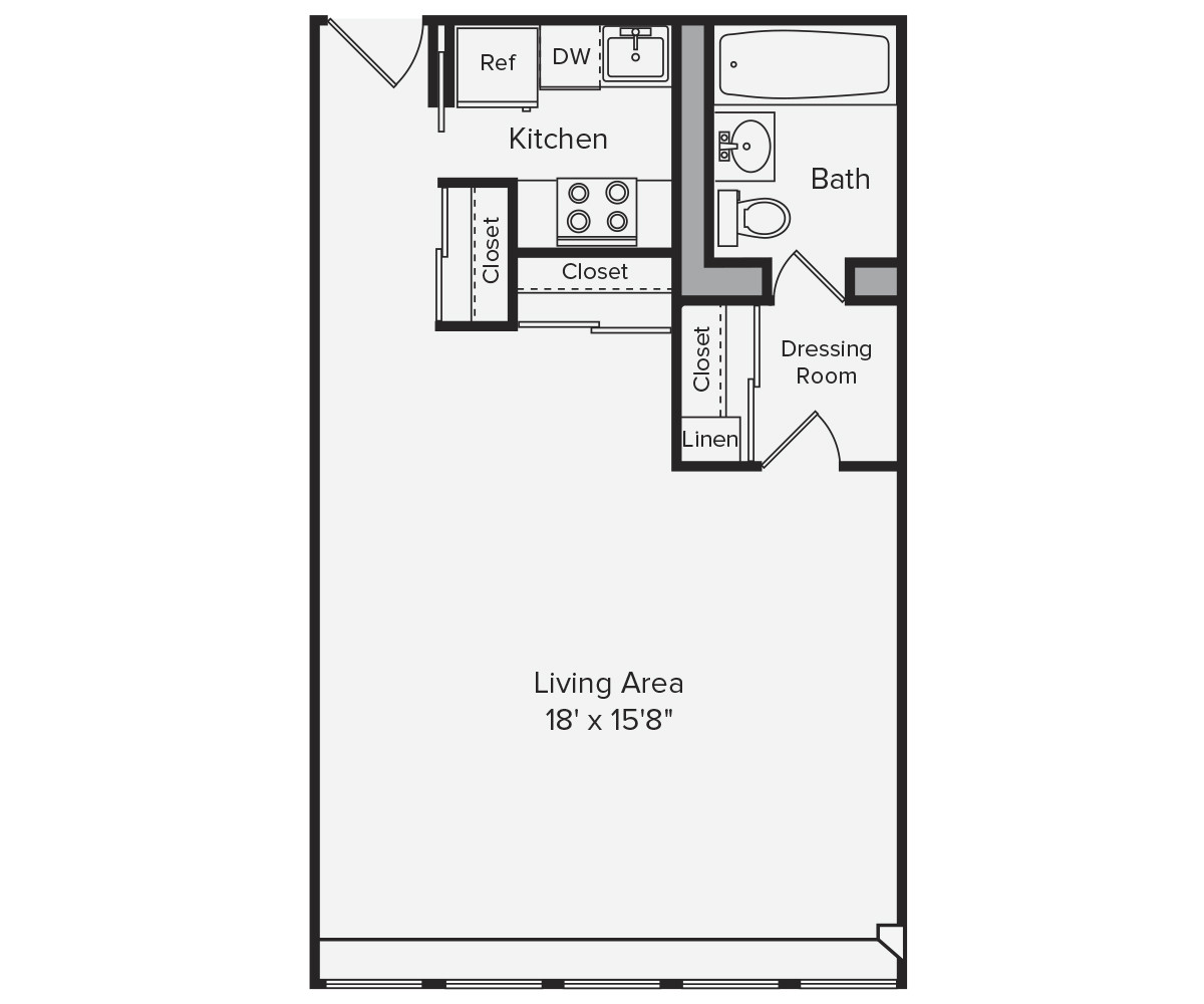 Studio bed, 1 bath apartment for rent at 790 Boylston St Unit 22A, Back Bay