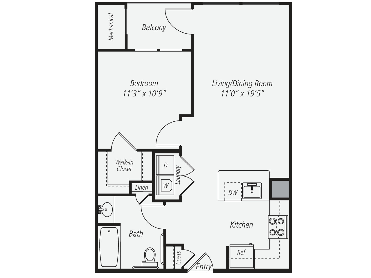 1 bed, 1 bath apartment for rent at 333 Great River Rd Unit 535, Somerville