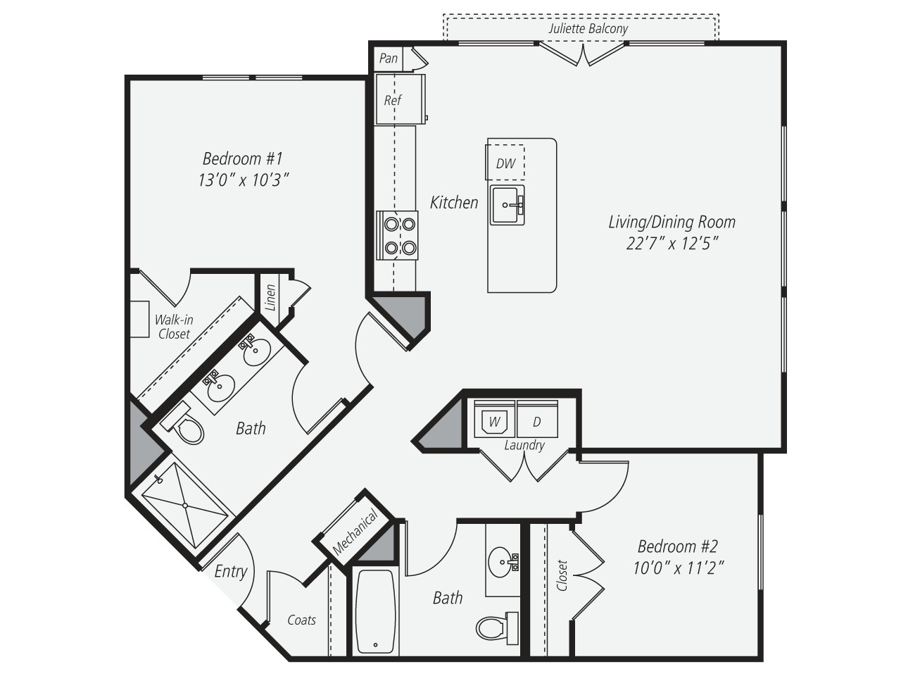 2 bed, 2 bath apartment for rent at 333 Great River Rd Unit 429, Somerville