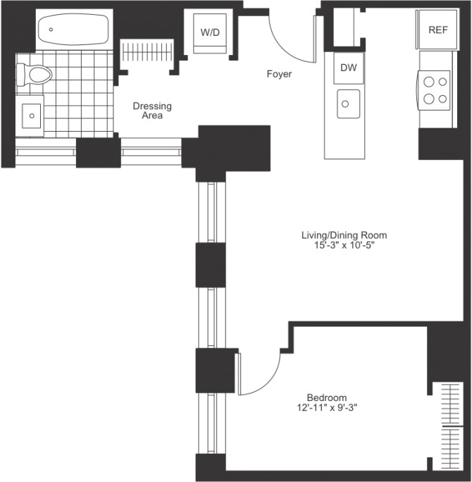 1 bed, 1 bath apartment for rent at 100 Arlington St Unit 12F, Back Bay — photo 5 of 12