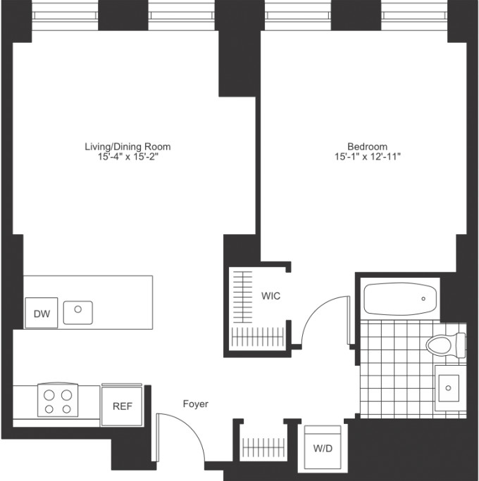 1 bed, 1 bath apartment for rent at 100 Arlington St Unit 14C, Back Bay — photo 6 of 13